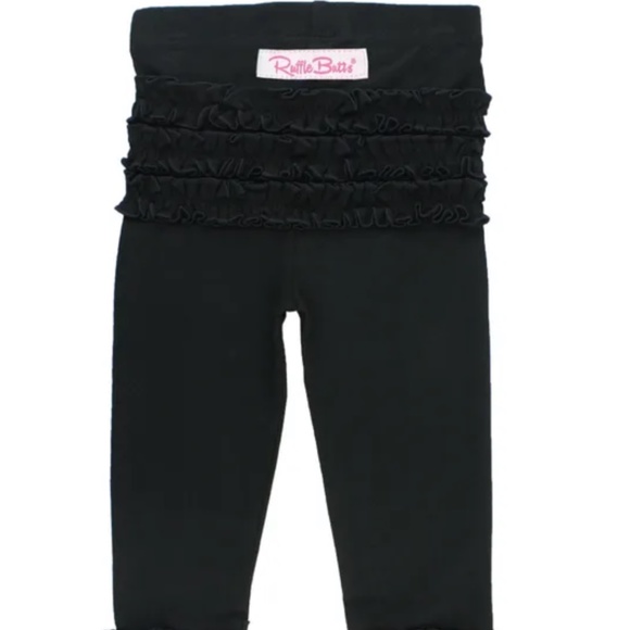 Ruffle Butts Baby Girl Solid Ruffle Leggings 12-18 months NWT - Picture 2 of 4